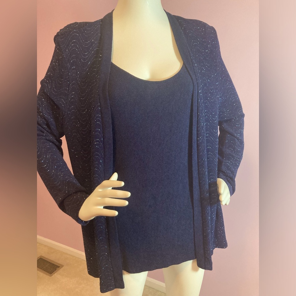 Deep navy blue top